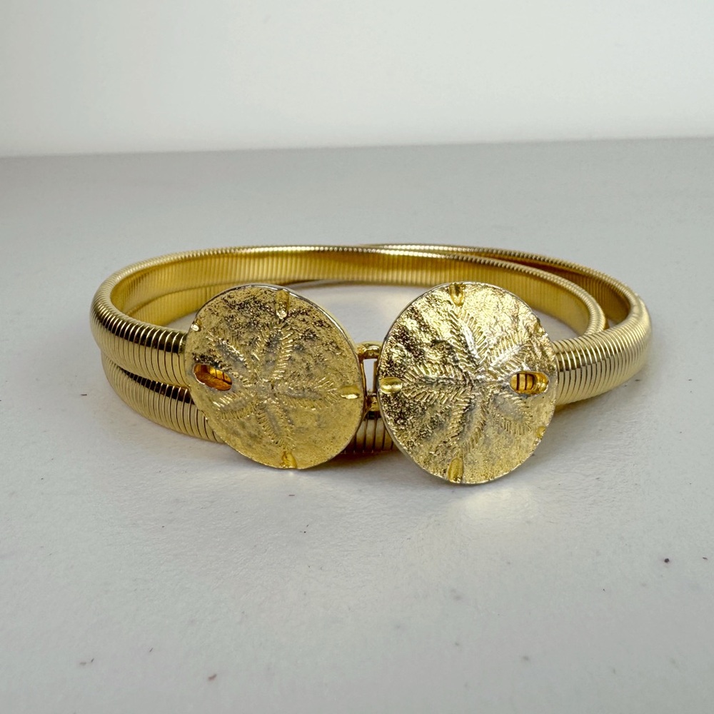 Mimi Di N Vintage Gold Sand Dollar Belt